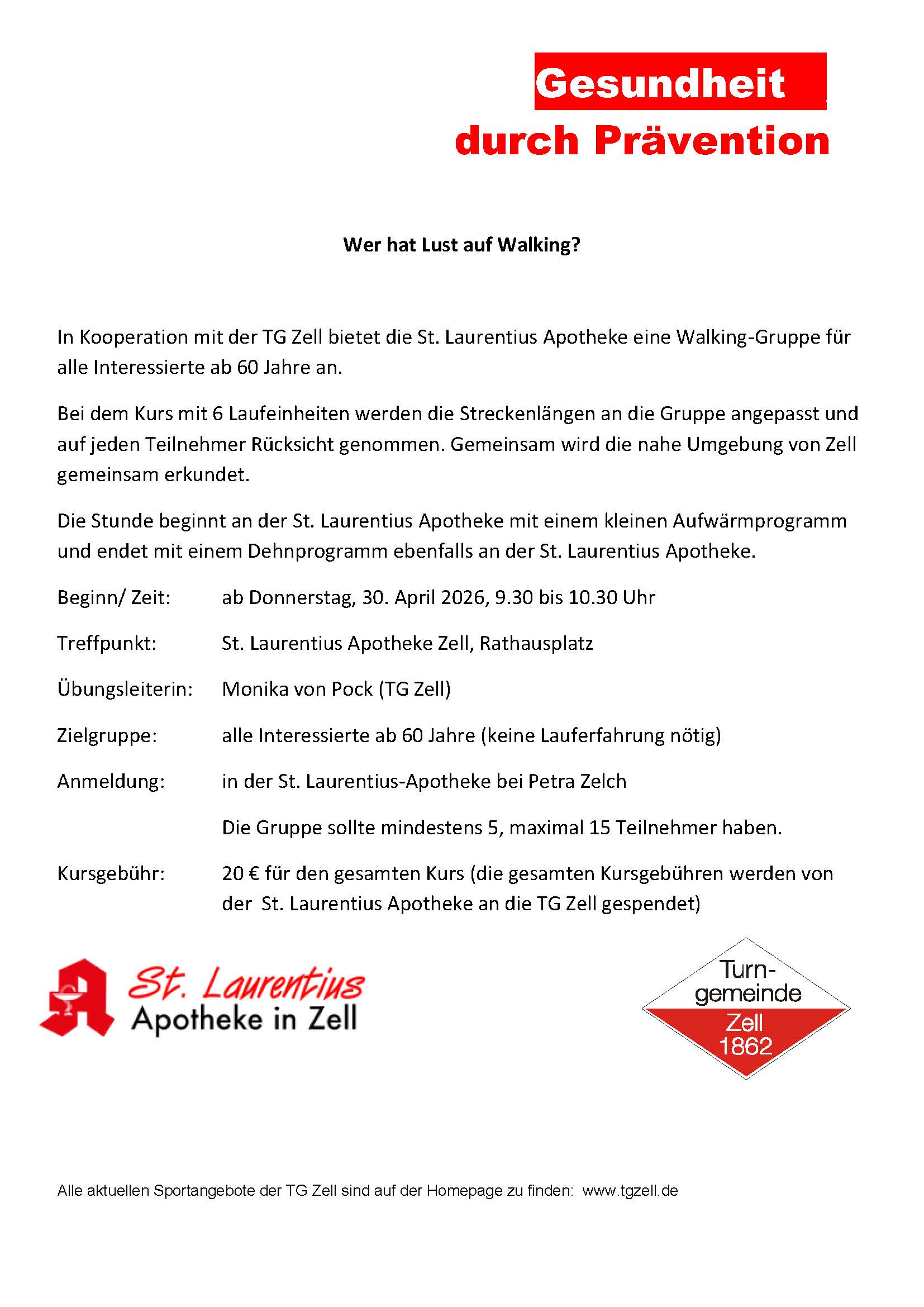 Wer hat Lust auf Walking?